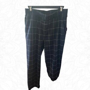 A New Day | Navy Windowpane Grid Pants